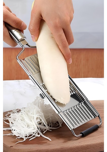 Ayarlanabilir 3 Farklı Başlıklı Tutmalı Sebze Dilimleyici Peynir Rendeleyici Aparat