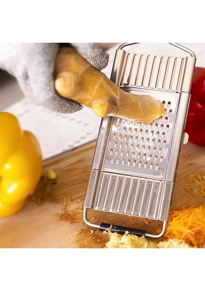 Ayarlanabilir 3 Farklı Başlıklı Tutmalı Sebze Dilimleyici Peynir Rendeleyici Aparat indirimleri
