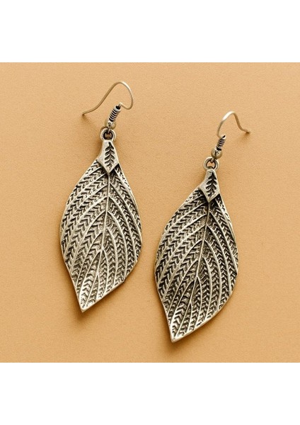 Yaprak Şekilli Kadın Küpe Çift Adet Gümüş Kaplama El Yapımı Küpe fiyatları