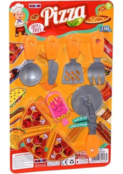 Küçük Pizza Oyuncak Seti 40X25 cm 9 Parça