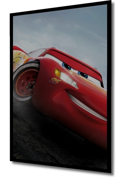 Çerçeve Görünümlü Şimşek Mcqueen Dekoratif Ahşap Mdf Ev Duvar Tablo Dikdörtgen Ev Duvar Tablo fiyatları