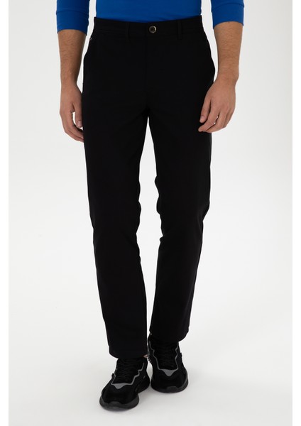 Erkek Siyah Pantolon (Kanvas-Chino) 50311604-VR046 fiyatları