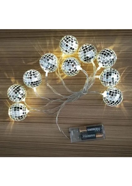 2m 10 LED Pilli Disko Toplu Işık fiyatları
