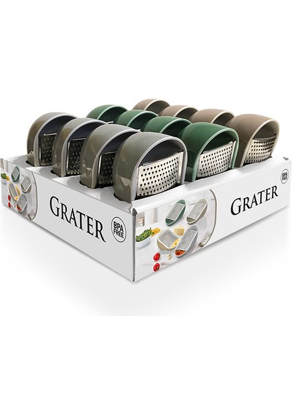 Rende Qlux Paslanmaz Çelik Rende L-00665 Rende Salata Peynir Rendesi Hazneli Rende fiyatları