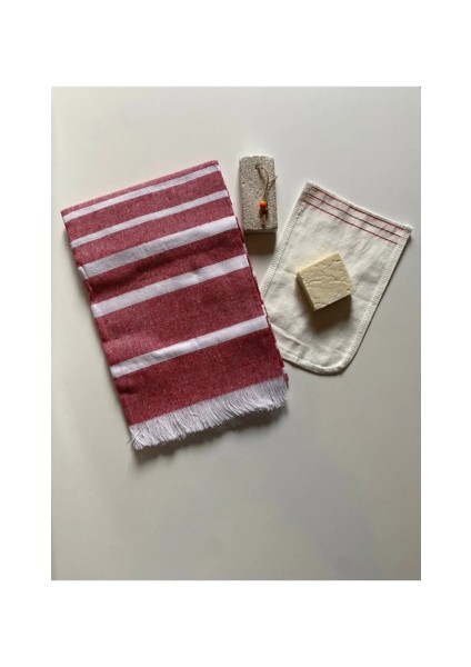 Gelin Hamamı Seti, Premium Peştemal , Ponza Topuk Taşı, Doğal Zeytinyağı Sabun, Kese 4lü Set fiyatları