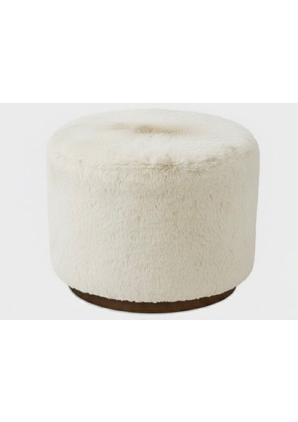 Leo, Yumusacik Pelus Puf/ Yan Sehpa