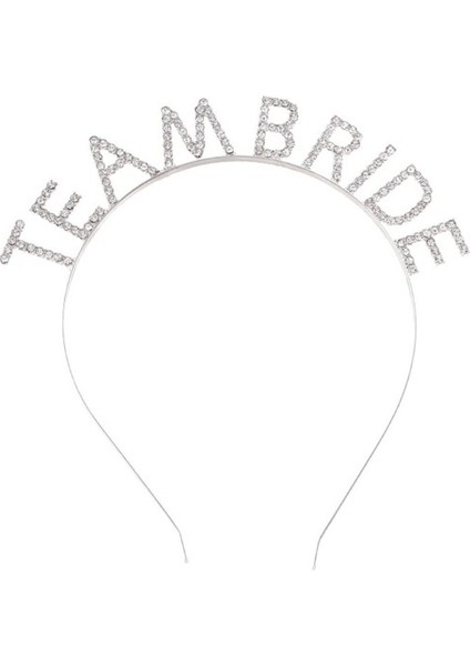 Gümüş Kaplama Kristal Taşlı Team Bride Taç