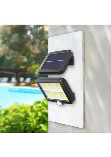 120 Cob LED Solar Panelli 3 Modlu Duvar Lambası fırsatları