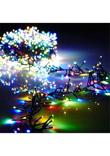 10M 100 LED Pilli 2 Kademeli Rgb Işık (Siyah Kablo)