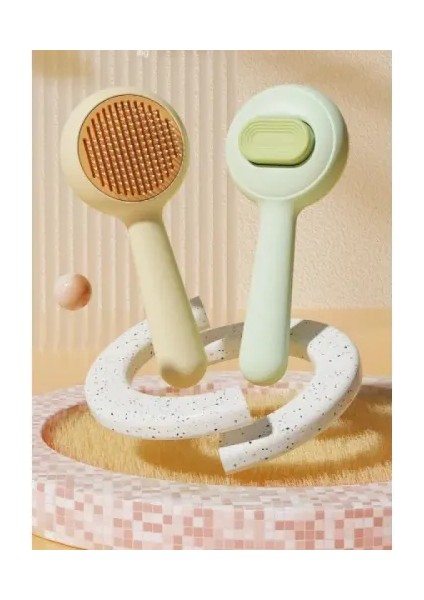 Evcil Hayvan Yuvarlak Basmalı Tarak