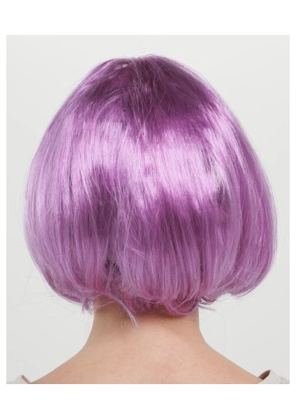 Düz Kesim Küt Parti Peruğu Rose Pembe modelleri