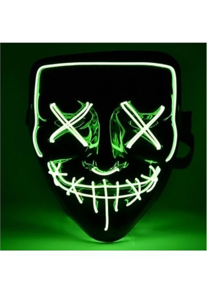 LED Işıklı Yeşil Maske