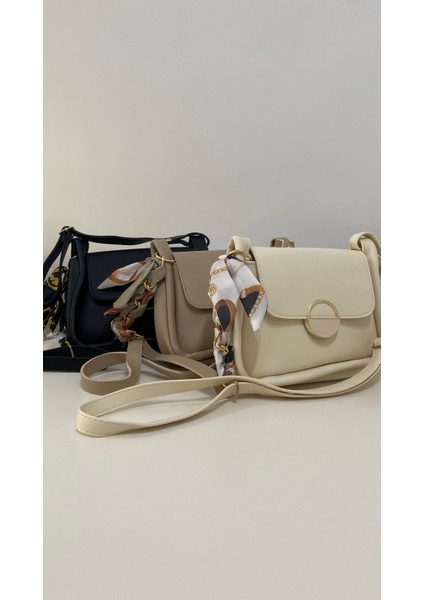 Şık Fularlı Kadın El ve Omuz Çantası / Çanta / Omuz Çantası