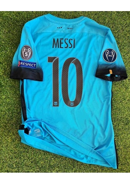 B.a.r.c.e.l.o.n.a Lionel Messi 2015/16 Sezonu Özel Nostalji Forması (Turkuaz)