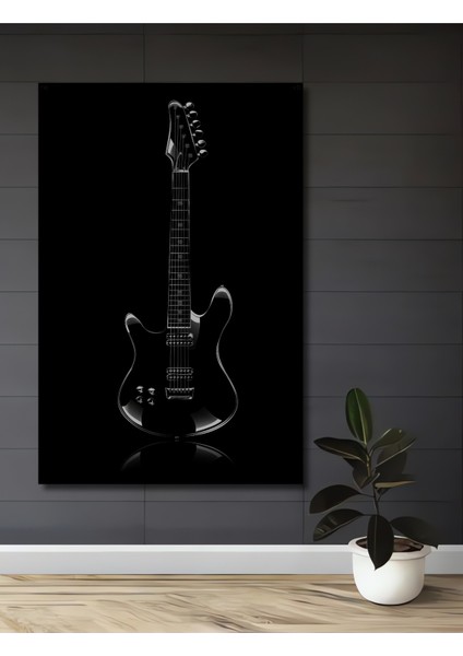 Elektro Gitar Ahşap Mdf Dekoratif Ev/işyeri Duvar Tablo Dikdörtgen Ev/işyeri Duvar Tablo