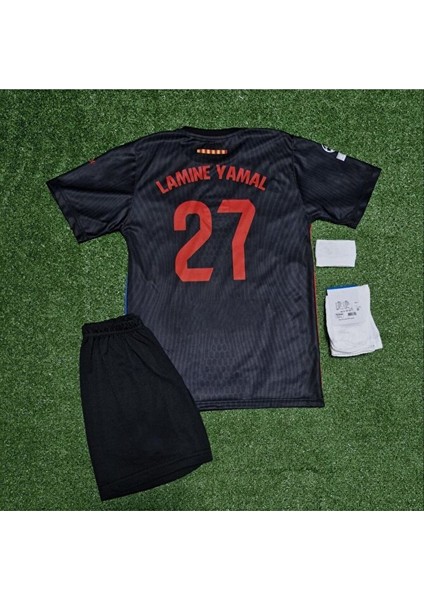 2024/25 Yeni Sezon Lamine Yamal Deplasman Çocuk Forması 4'lü Set