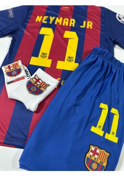 F.c B.a.r.c.e.l.o.n.a 2015 Şampiyonlar Ligi Finali Neymar Jr. Çocuk Forması (Armalı Set)
