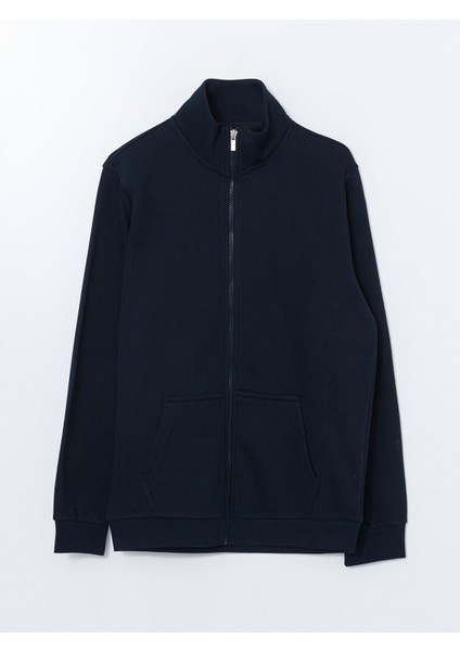 Yeni Sezon Dik Yaka Uzun Kollu Erkek Fermuarlı Sweatshirt indirimleri