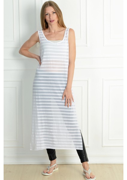 Kadın Beyaz Elbise PMBL24995