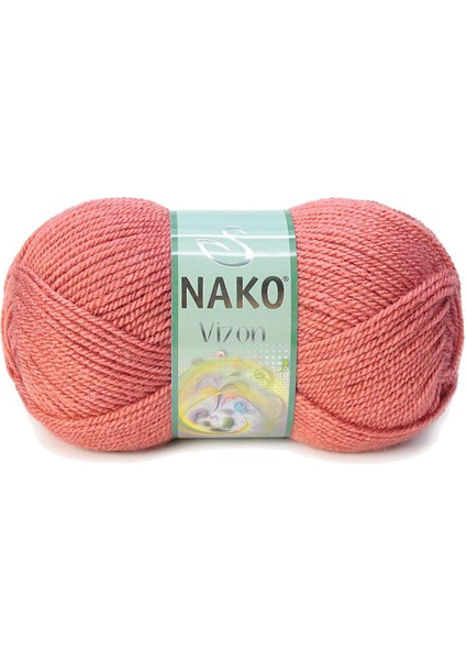5 Adet Vizon Premium Akrilik El Örgü Ipi Yünü Renk NO:2574 Gül Kurusu fiyatları