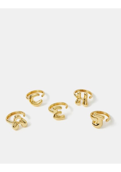 Z Harf Yüzük A Harfi 14 Ayar Altın Kaplama modelleri