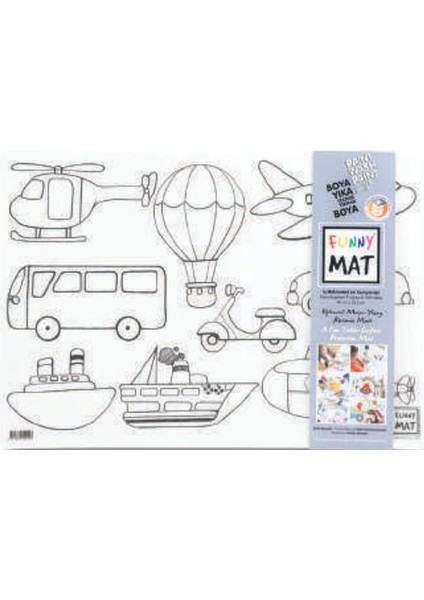 Funny Mat - Iş Makineleri ve Taşıtlar 33,5 x 48 cm