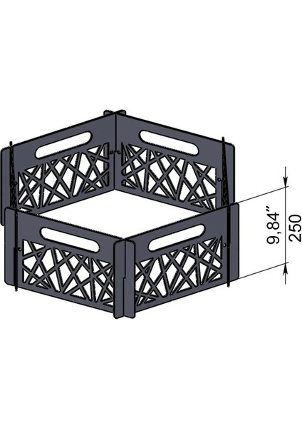 Ateş Çemberi Portatif Desenli Dekoratif