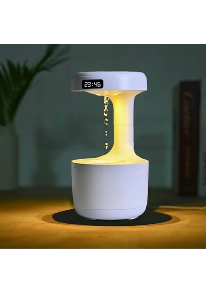 Yerçekimi Nemlendirici LED Saat Göstergeli 36DB Sessiz Gezinti Su Damlacık Geri Akış Yaratıcı