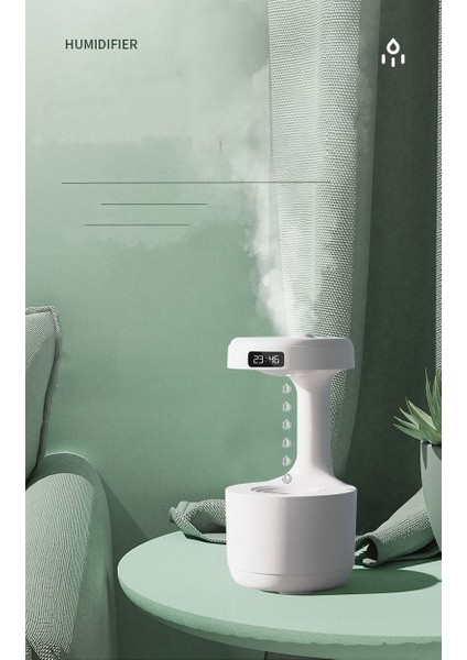 Yerçekimi Nemlendirici LED Saat Göstergeli 36DB Sessiz Gezinti Su Damlacık Geri Akış Yaratıcı