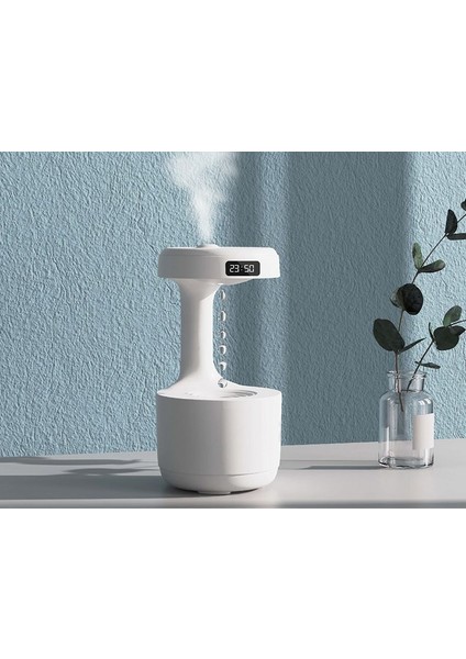 Yerçekimi Nemlendirici LED Saat Göstergeli 36DB Sessiz Gezinti Su Damlacık Geri Akış Yaratıcı