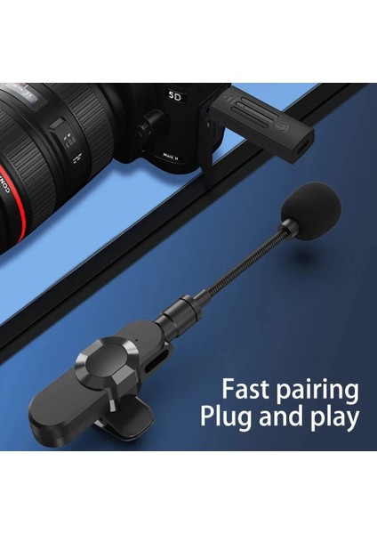 K35D Kablosuz Yaka Mikrofonu Röportaj Video Kaydı Için Type-C Girişli