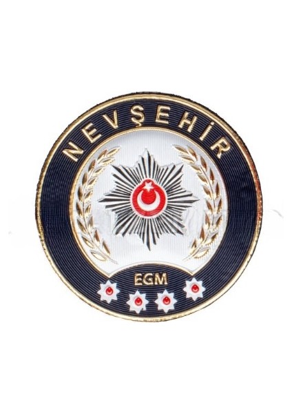 Nevşehir Polis Kol Arması 3D Plastik Tpu, Yeni Tip, Cırtlı, Standart Ölçü, 1.sınıf Kalite