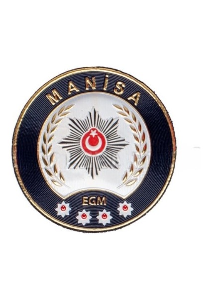 Manisa Polis Kol Arması 3D Plastik Tpu, Yeni Tip, Cırtlı, Standart Ölçü, 1.sınıf Kalite