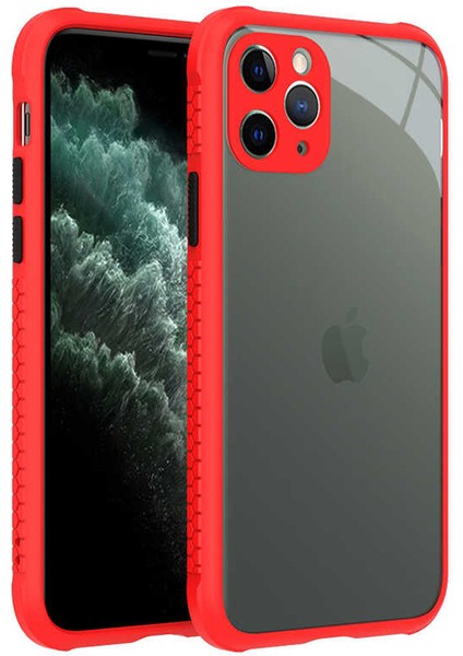 iPhone 11 Pro Kılıf ​​aden Kaff Kapak-Kırmızı