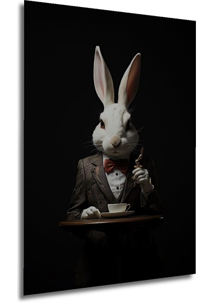 Şık Tavşan Çay Saati Dekoratif Ahşap Mdf Ev/işyeri Duvar Tablo Dikdörtgen Ev/işyeri Duvar Tablo modelleri