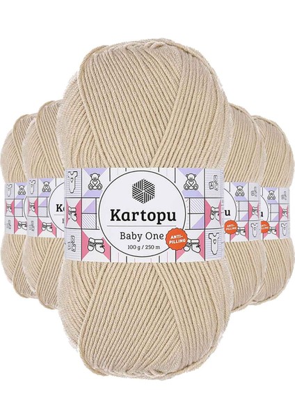 5 Adet Baby One Tüylenmeyen El Örgü Ipi Yünü Taş K855