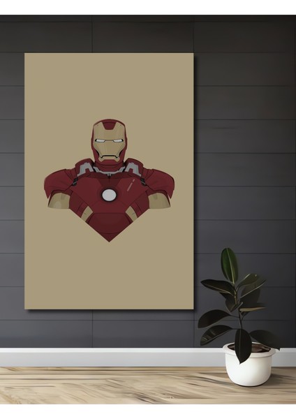 Iron Man Dekoratif Ahşap Mdf Ev/işyeri Duvar Tablo Dikdörtgen Ev/işyeri Duvar Tablo