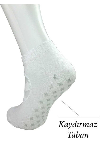 Kaydırmaz Taban Kadın Dans Pilates ve Yoga Çorabı Beyaz fiyatları