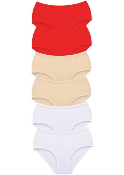 6 Adet Tutku Kadın Yüksek Bel Bato Kalın Lastik Külot S18