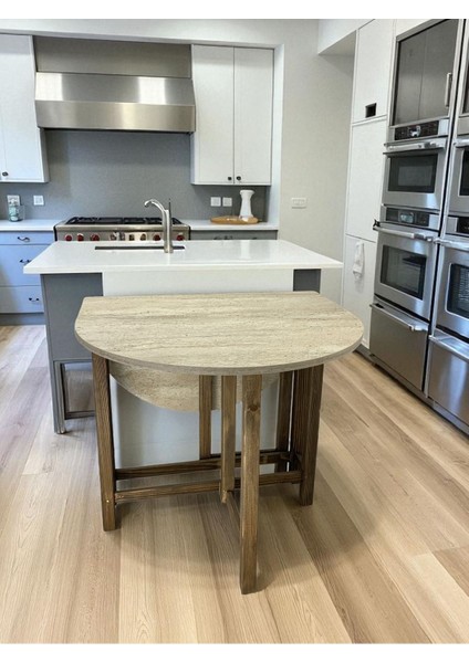 Katlanır Kanatlı Masa Yemek Masası Çalışma Masası Mutfak Masası Traverten indirimleri