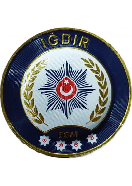 Iğdır Polis Kol Arması 3D Plastik Tpu, Yeni Tip, Cırtlı, Standart Ölçü, 1.sınıf Kalite