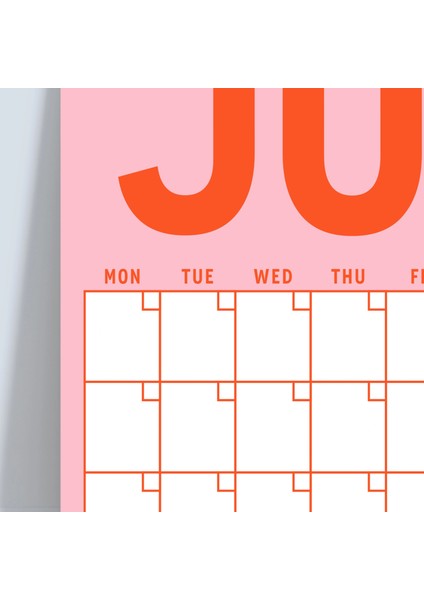 Zamansız Aylık Planlayıcı Dev Takvim, Sürekli Takvim, 12 Ay Tarihsiz Takvim, 33 x 48 Cm, A4, Pastel Parlak Retro Renkler modelleri