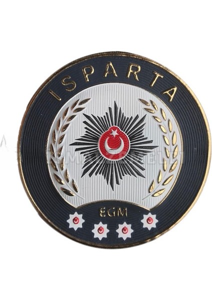 Isparta Polis Kol Arması 3D Plastik Tpu, Yeni Tip, Cırtlı, Standart Ölçü, 1.sınıf Kalite