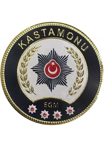 Kastamonu Polis Kol Arması 3D Plastik Tpu, Yeni Tip, Cırtlı, Standart Ölçü, 1.sınıf Kalite