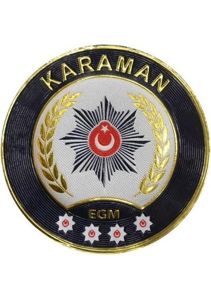 Karaman Polis Kol Arması 3D Plastik Tpu, Yeni Tip, Cırtlı, Standart Ölçü, 1.sınıf Kalite