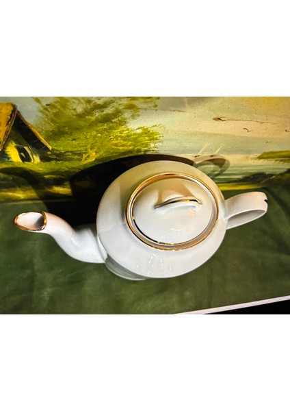 Limoges Porselen Çay Potu Çaydanlık 19 cm Boyunda