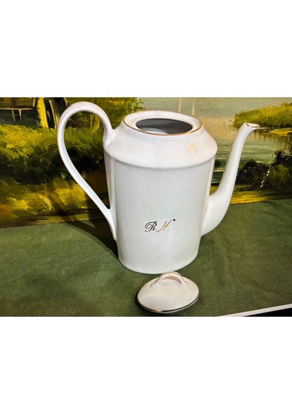 Limoges Porselen Çay Potu Çaydanlık 19 cm Boyunda