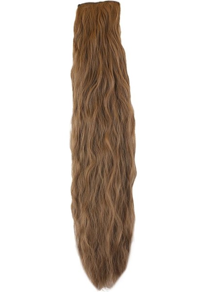 Fiber Sentetik Kabarık Dalgalı 8 Parça Çıt Çıt / Kumral fiyatları