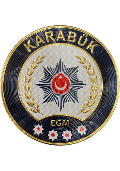 Karabük Polis Kol Arması 3D Plastik Tpu, Yeni Tip, Cırtlı, Standart Ölçü, 1.sınıf Kalite