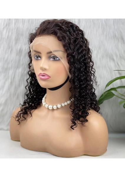 Gerçek Front Lace Tül Peruk / Afro Dalga / Doğal 50/55CM fırsatları